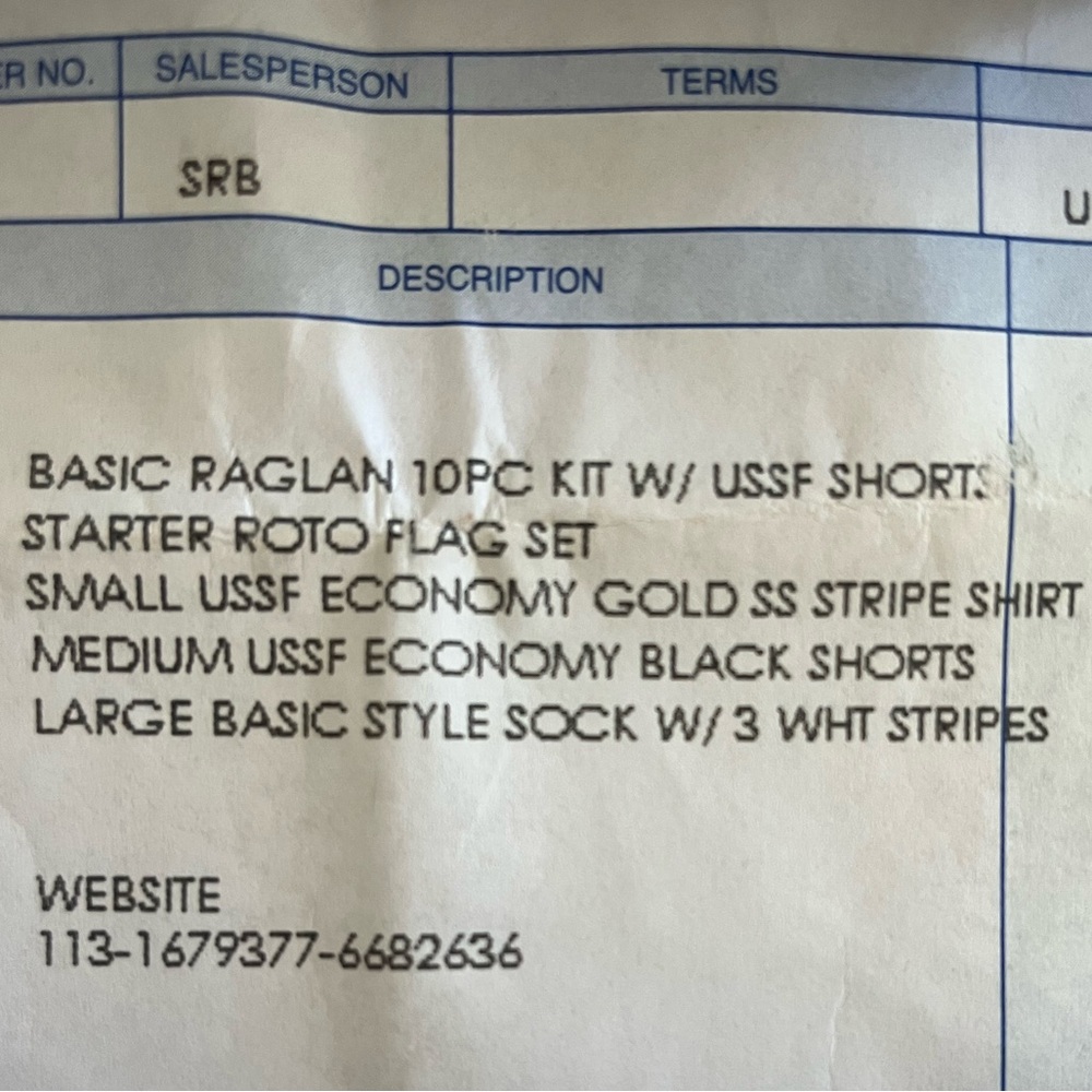 10pc USSF referee Kit: Men's USSF Gold Stripe Shirt (S), USSF Black shorts (M) - Picture 10 of 10